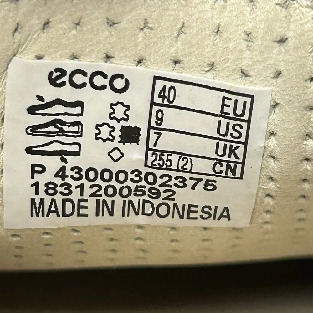 ECCO Soft 7 Nubuck Leather Lace Up Sneakers Gray Comfort Shoes Women's 40‎ US 9